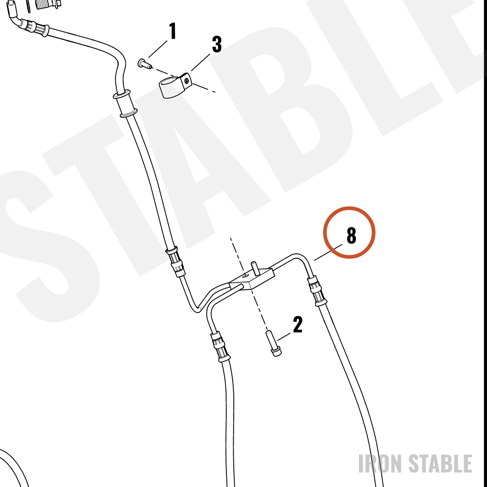 Harley-Davidson Brake Line, Non-Abs, Fr