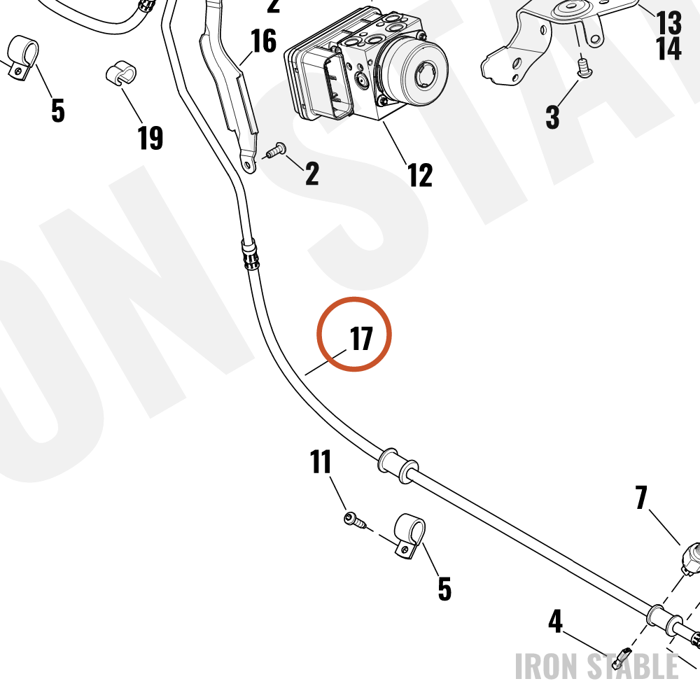 Harley-Davidson Brake Line, Rear, Abs, Ma Cyl To