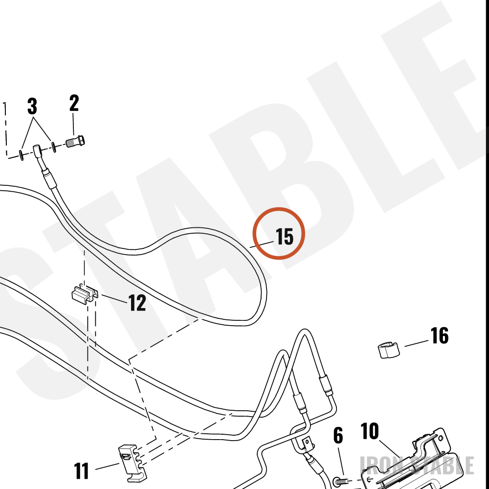 Harley-Davidson Brake Line, Fr Mc-To-Ehcu, Brigh