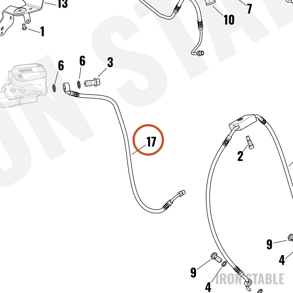 Harley-Davidson Brake Line, Fr, Abs, Ma Cyl To Ma