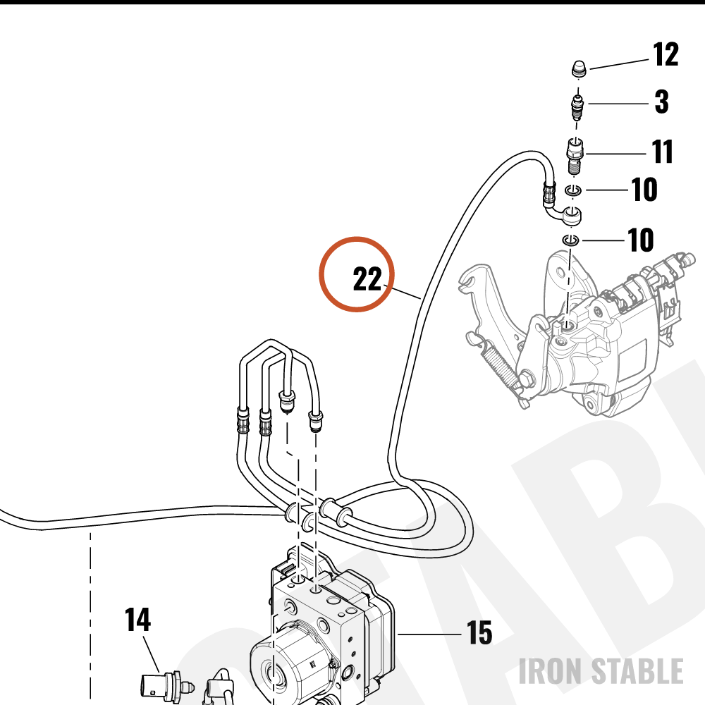 Harley-Davidson Brake Line, Ehcu To Rr Lh Calip