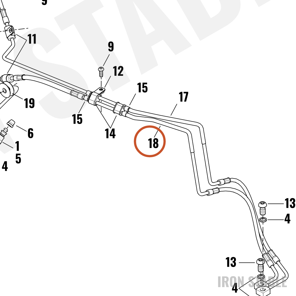 Harley-Davidson Brake Line, Abs, Ehcu-To-Fr Cal