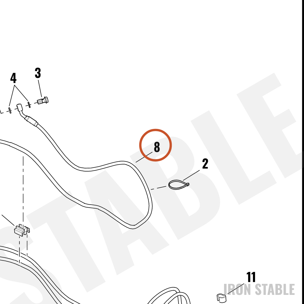 Harley-Davidson Brake Line, Fr Ma Cyl To Ehcu