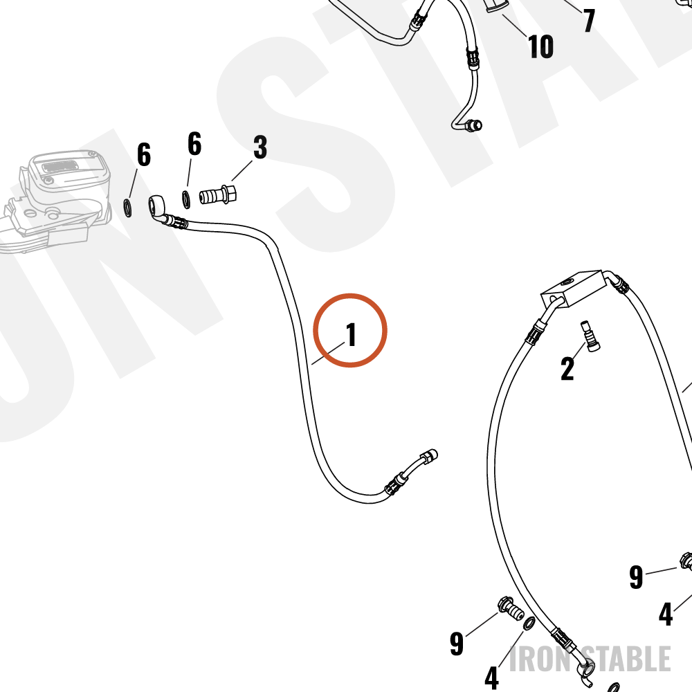 Harley-Davidson Brake Line, Fr, Abs, M/C To Manif