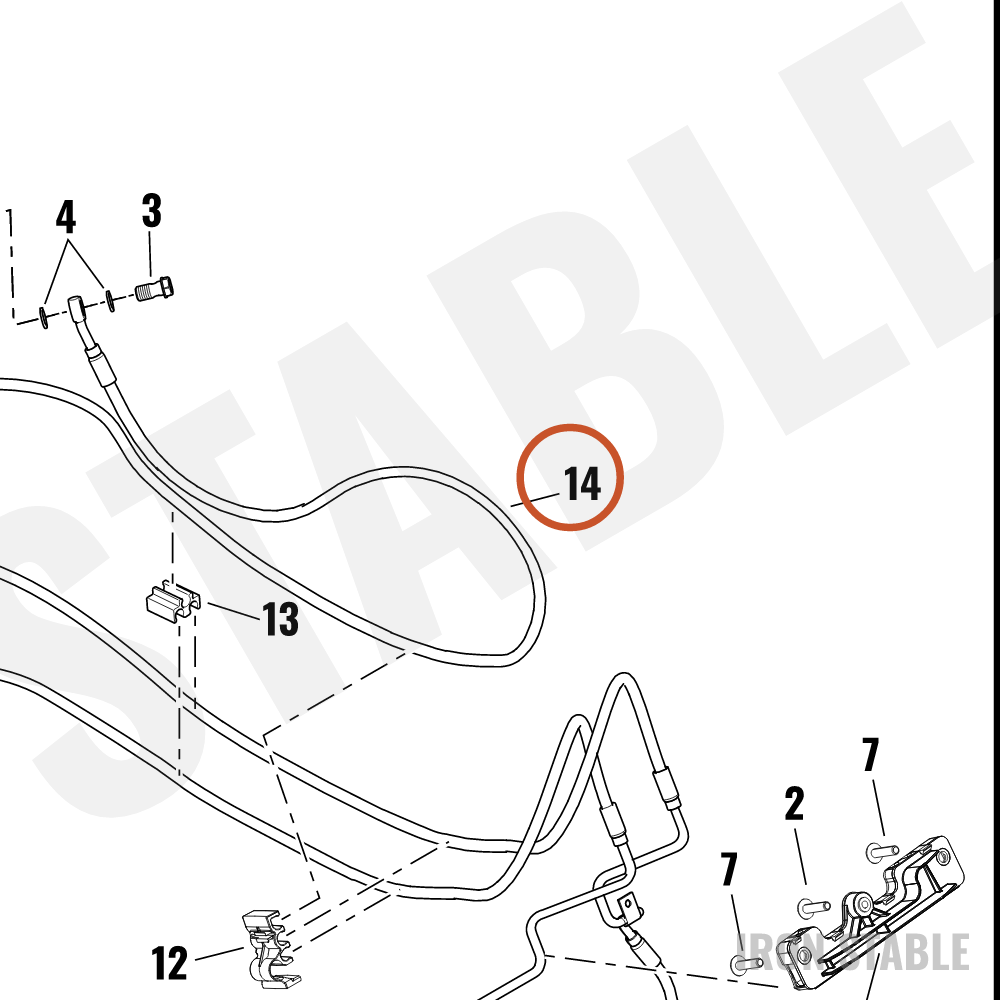 Harley-Davidson Brake Line, Assembly Fr M/C-To-Abs