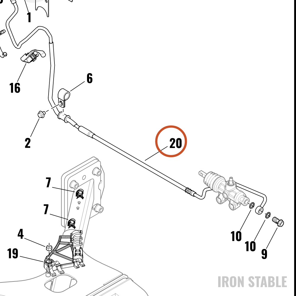 Harley-Davidson Brake Line, Rr Ma Cyl To Ehcu