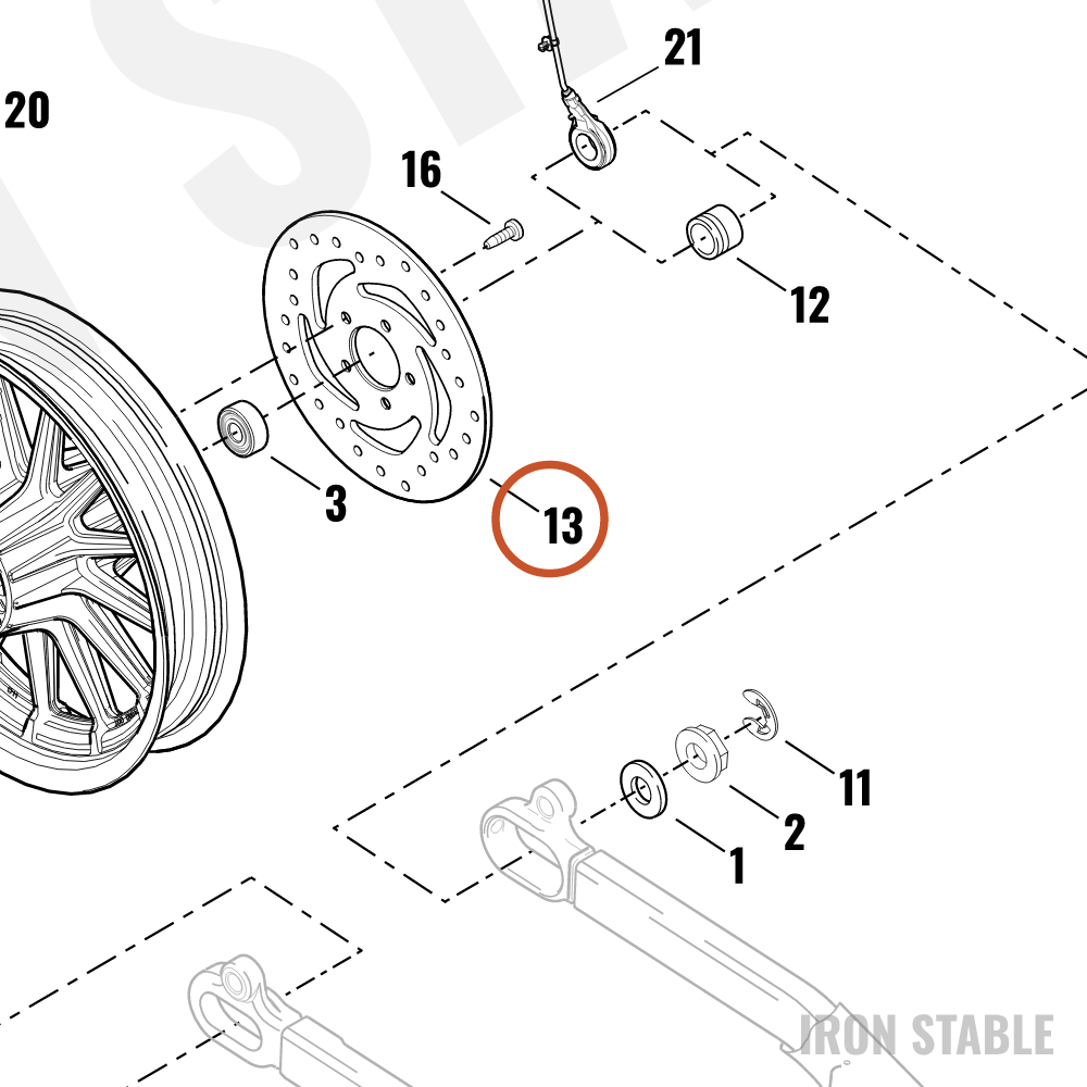 Harley-Davidson Brake Disc, Lh/Rr