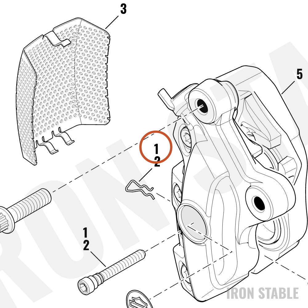 Harley-Davidson Kit-Brakepad & Pin, Front Caliper