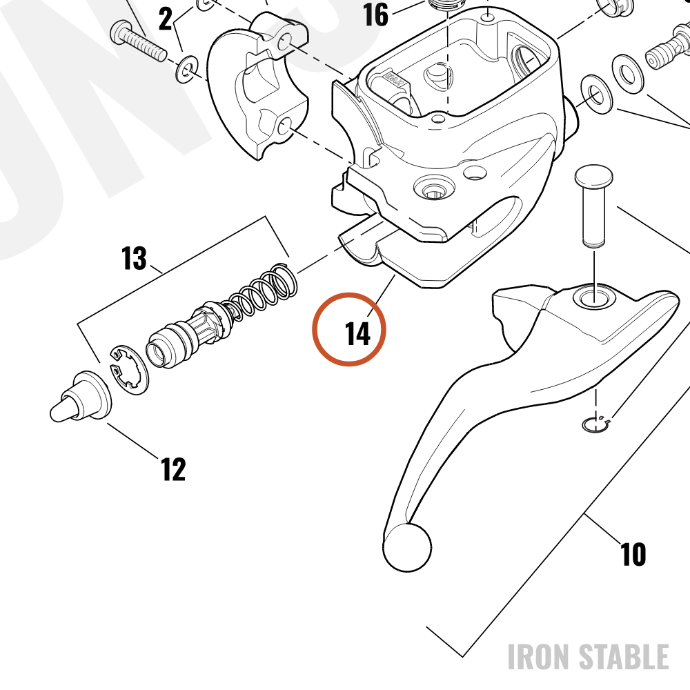 Harley-Davidson Brake Ma Cyl Assembly, Front, Dual/Chr