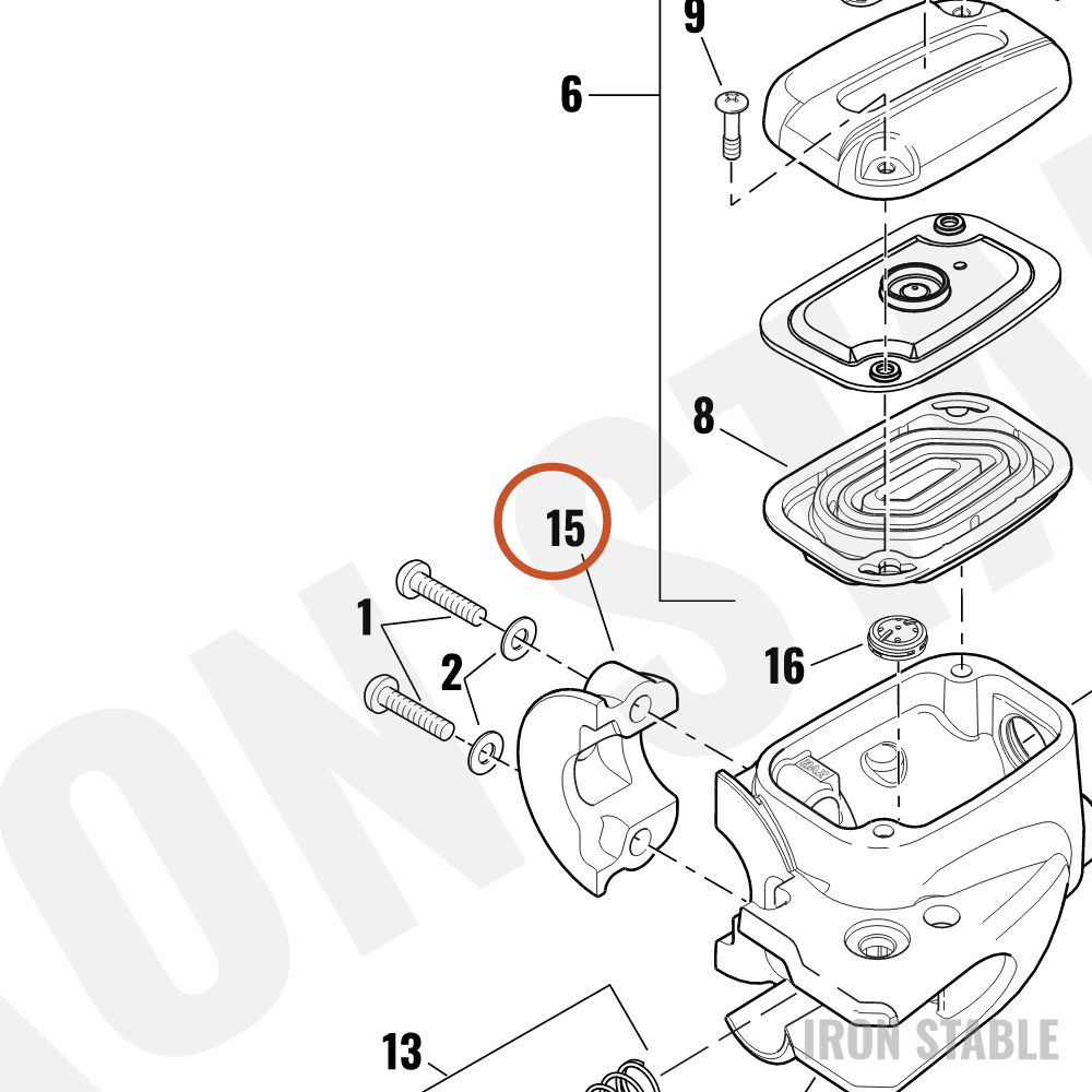 Harley-Davidson Clamp, Hose, Master Cyl & Clutch/C