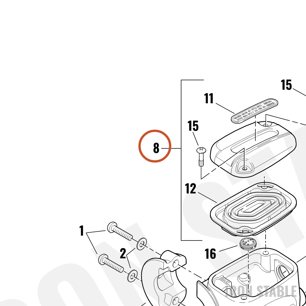 Harley-Davidson Brake Ma Cyl Assembly, Chrome, Kit, C
