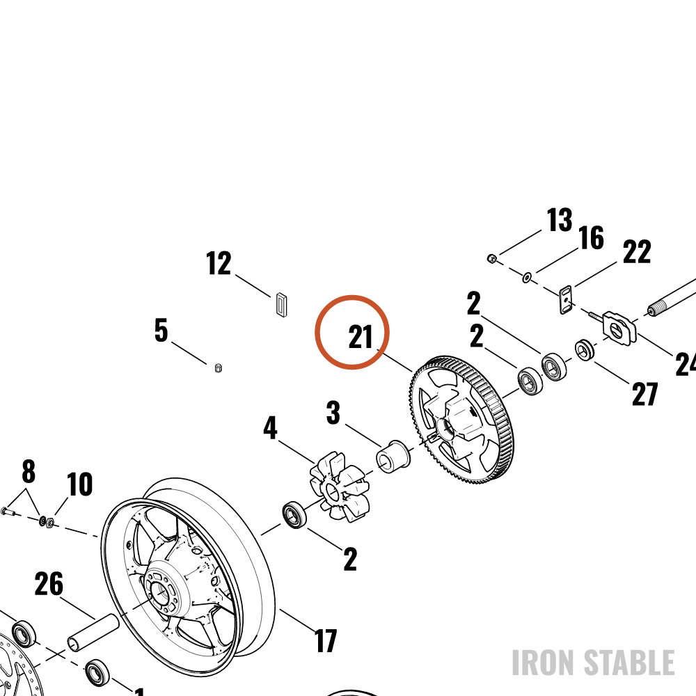 Harley-Davidson Sprocket, Whl, X