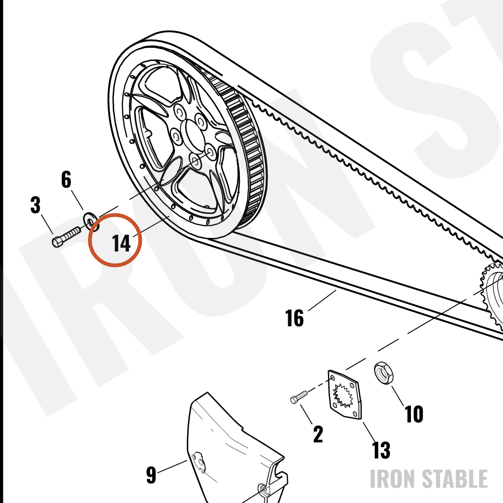 Harley-Davidson Mach-Sprocket Assembly, Whl