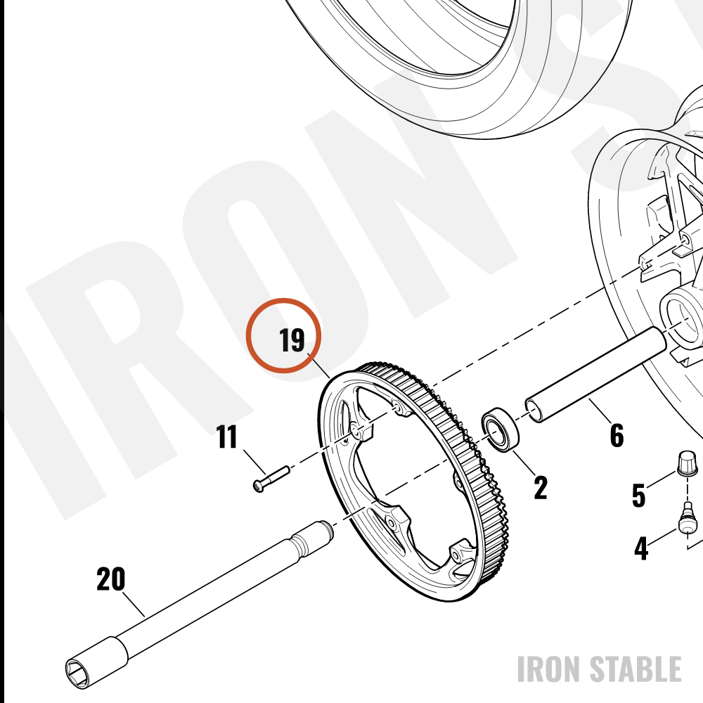 Harley-Davidson Sprocket, Whl, Rear, 84t, Machined