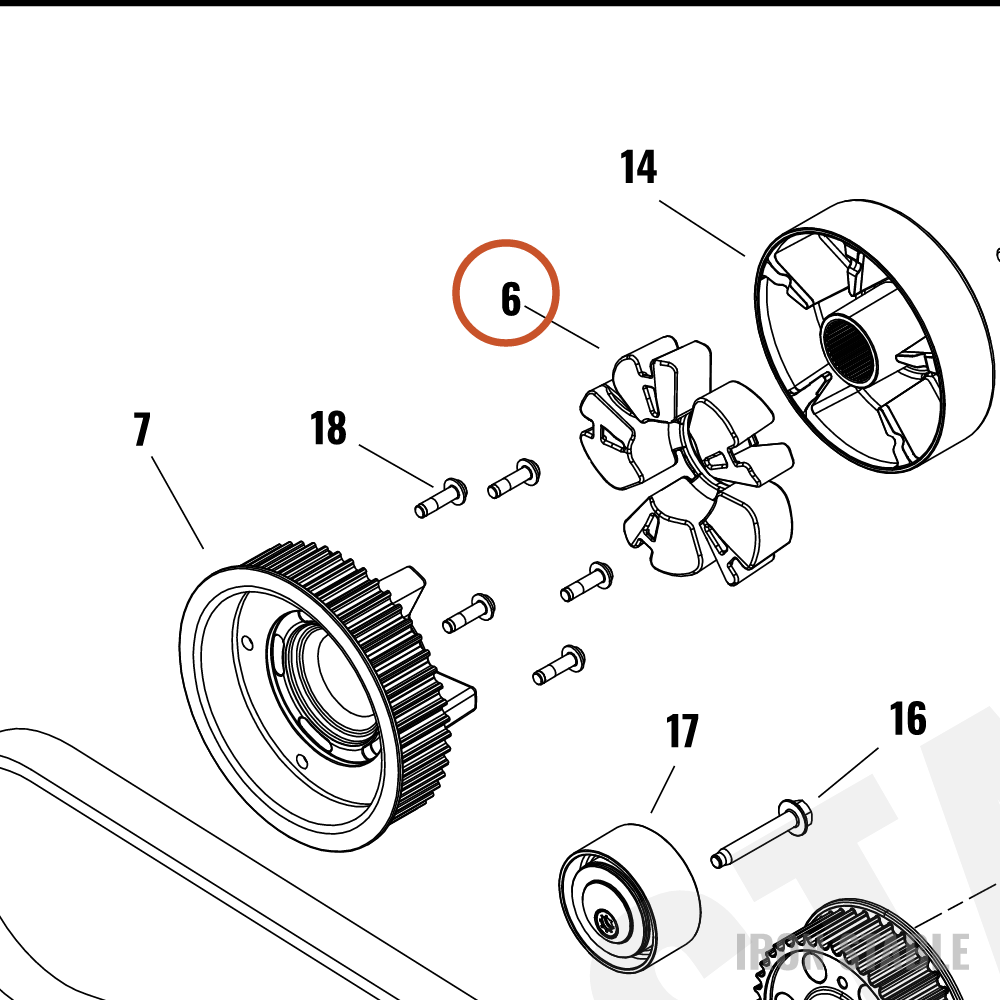 Harley-Davidson Comp Cush, Whl Sprkt, Isolator, 