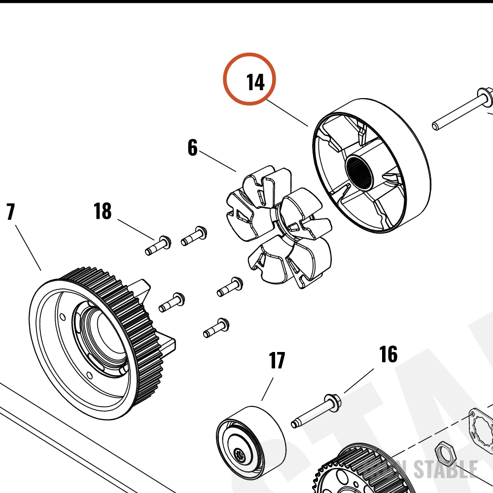 Harley-Davidson Sprocket, Whl, Compensated Inner