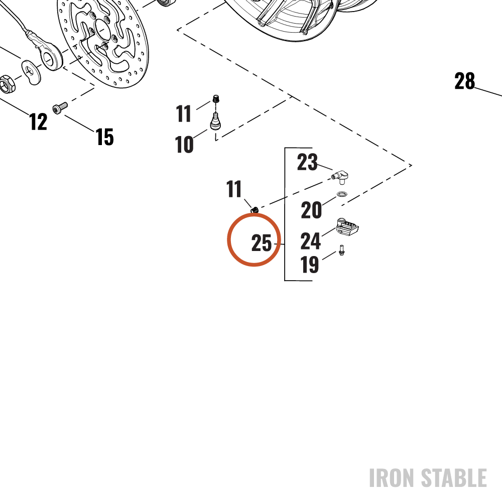 Harley-Davidson Monitor, Tire Press, Assembly, 315mhz
