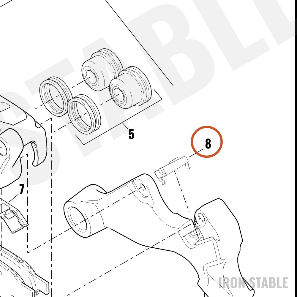 Harley-Davidson Torque Clip, Bracket, Rr Caliper
