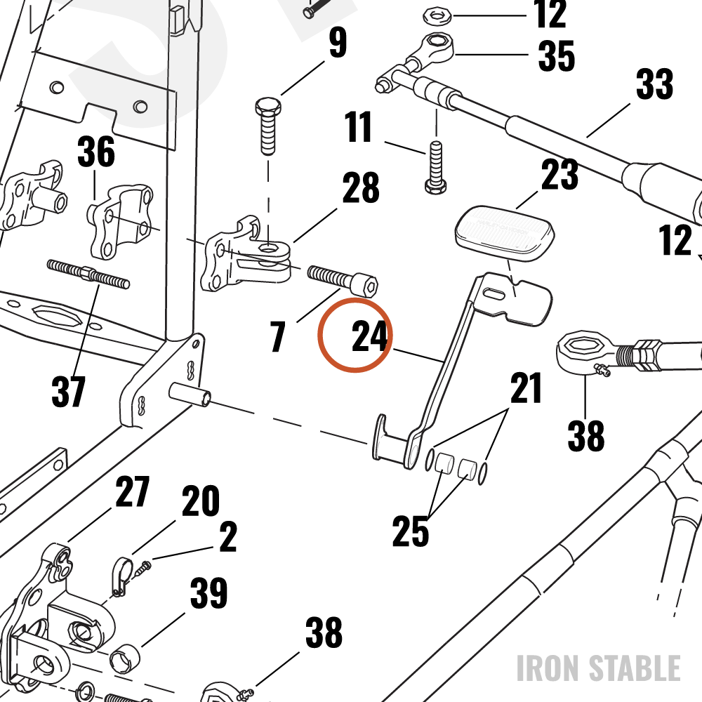 Harley-Davidson Lever Assembly, Footbrake