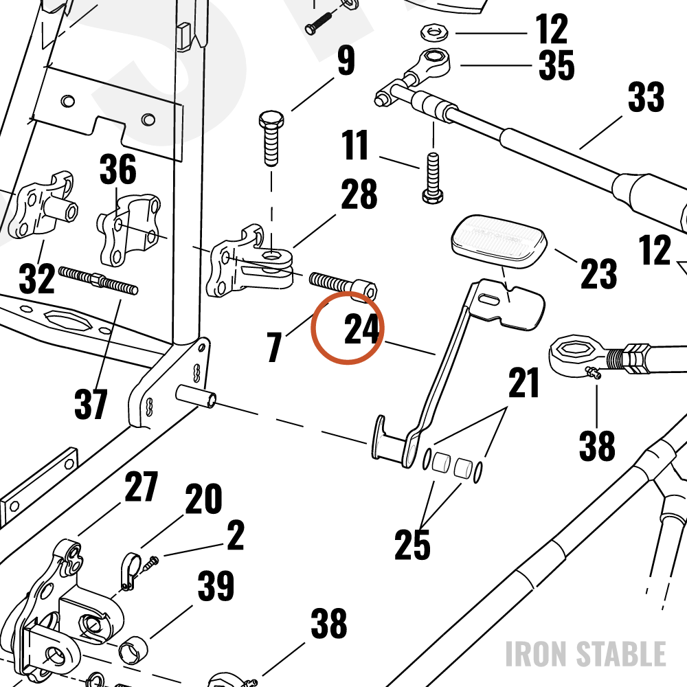 Harley-Davidson Brake Pedal Assembly, Rear