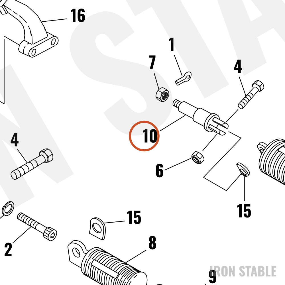 Harley-Davidson Clevis, Footrest Mount