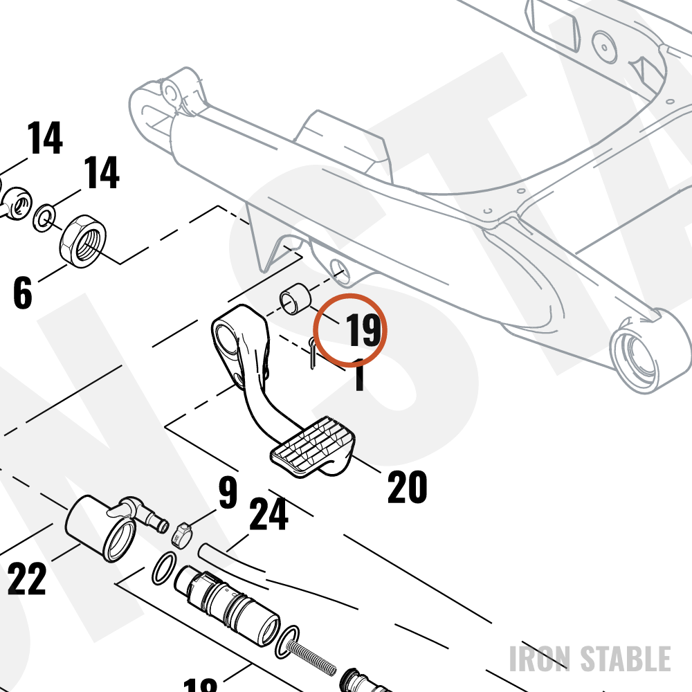 Harley-Davidson Bushing, Brake Pedal