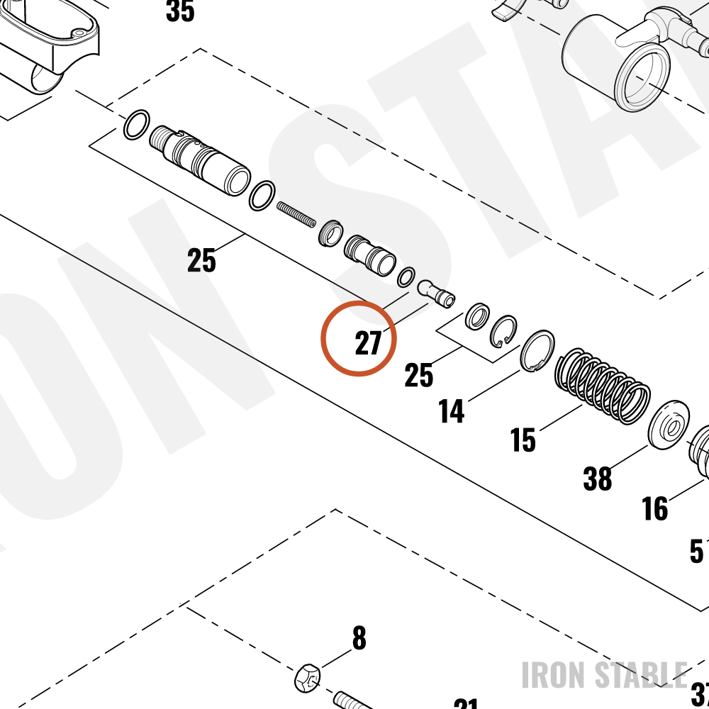 Harley-Davidson Remote Mastr Cylinder Push Rod