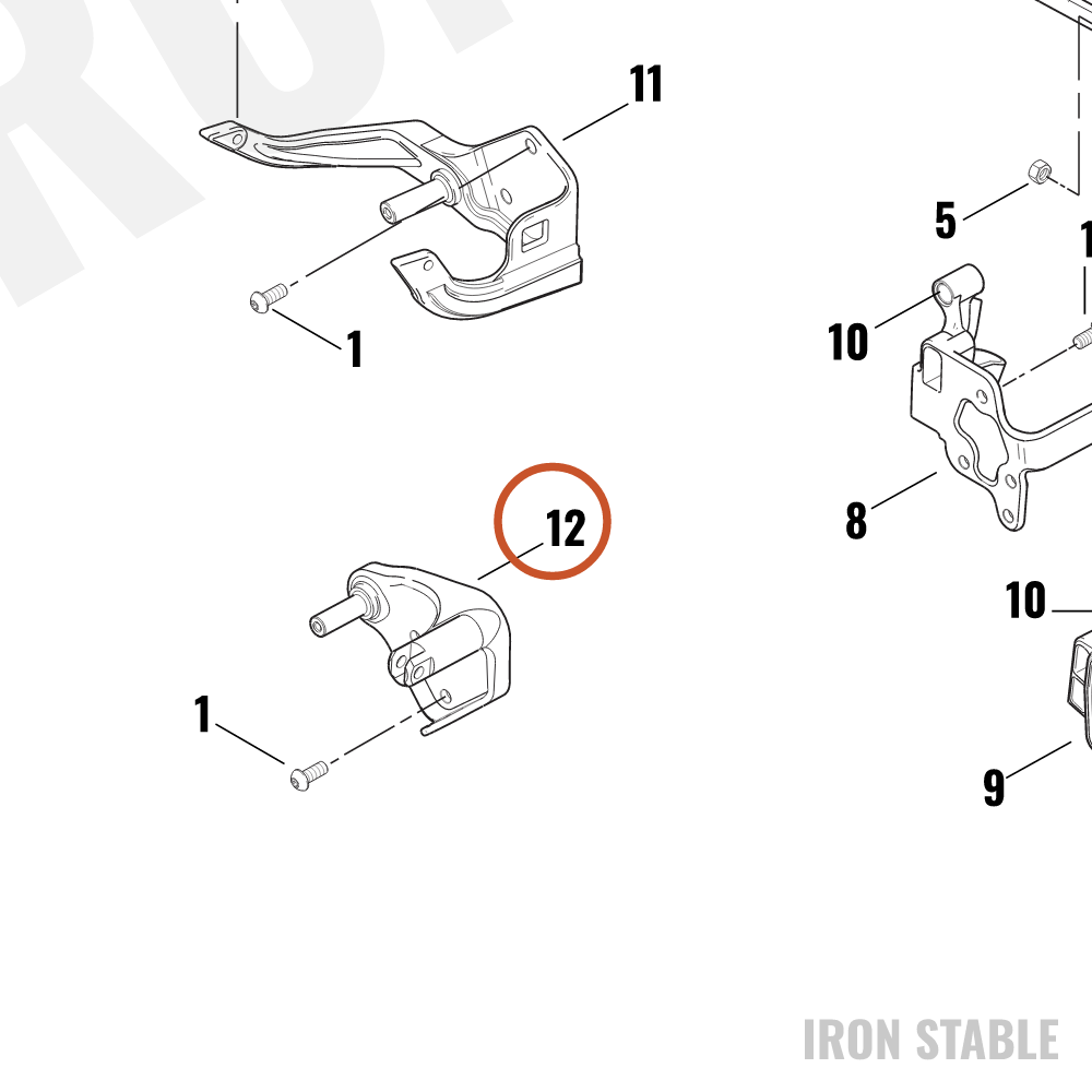 Harley-Davidson Mount Assembly, Brkpdl