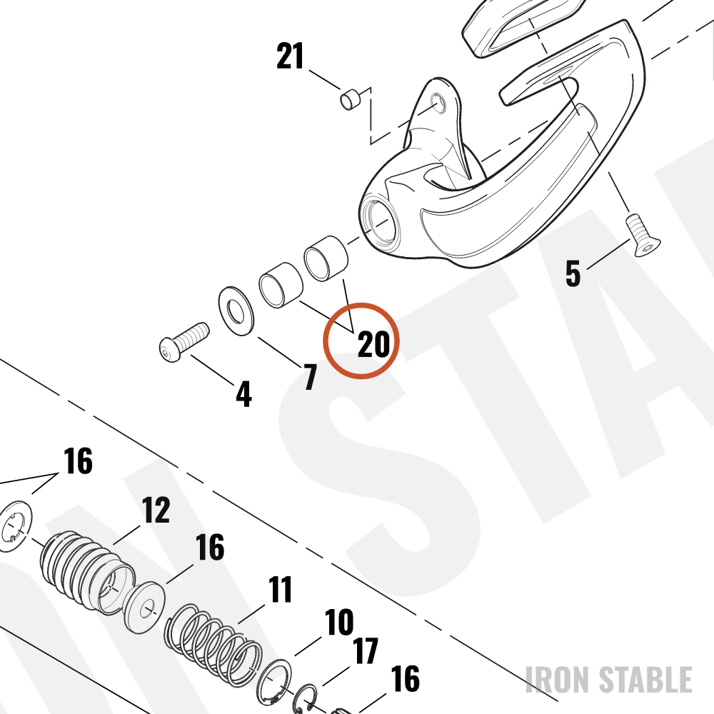 Harley-Davidson Bushing, Brakelever