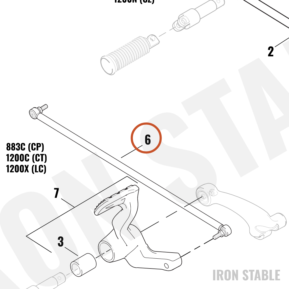Harley-Davidson Brake Ma Cyl Sub-Component, Brake Rod