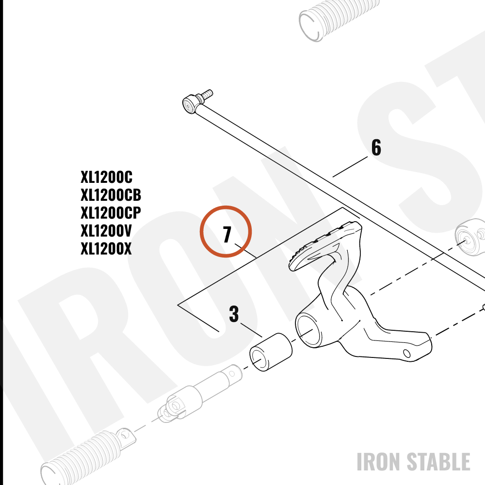 Harley-Davidson Pedal, Brake, X