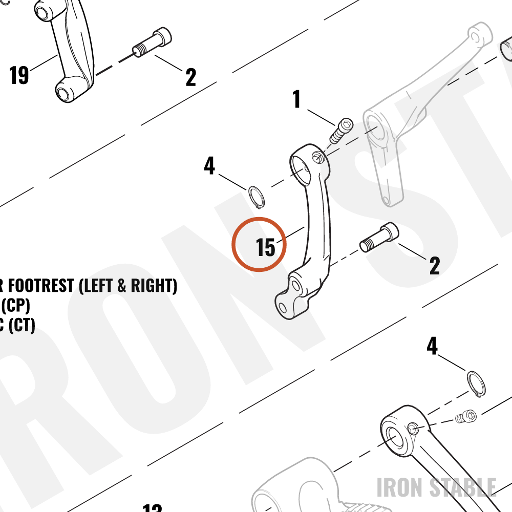 Harley-Davidson Bracket, Footpeg Mt, X