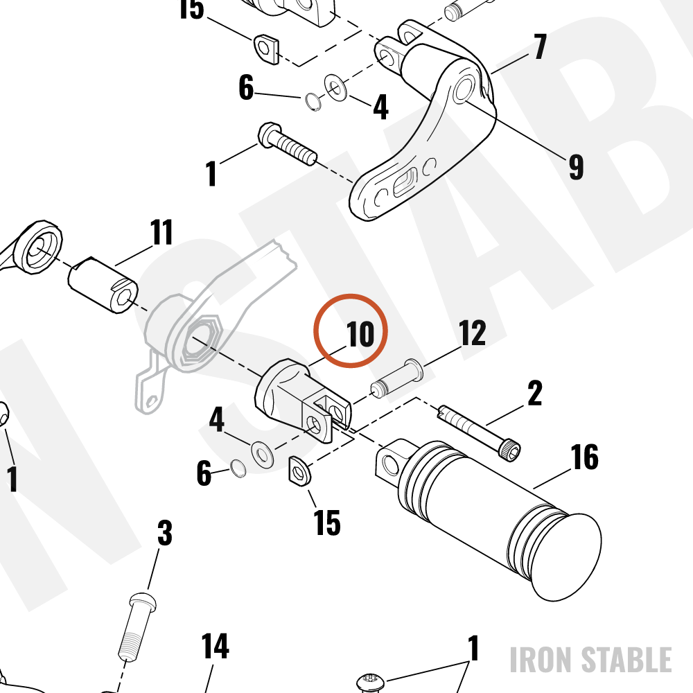 Harley-Davidson Clevis, Footrest Mount, Chrome