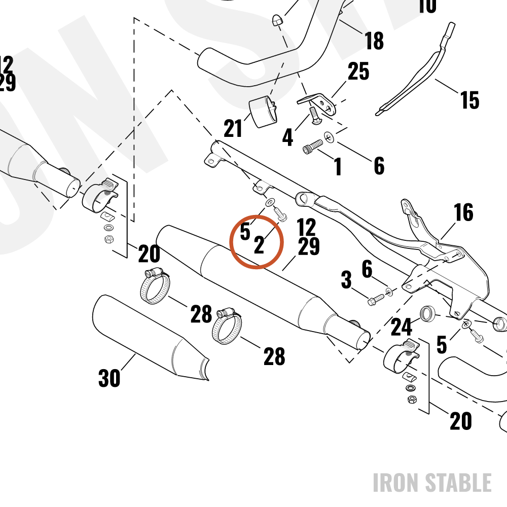 Harley-Davidson Screw Flange Hd W/Dog Point