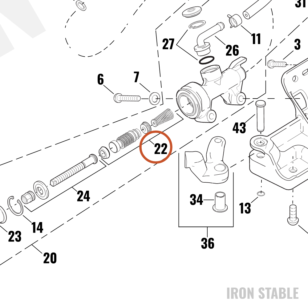 Harley-Davidson Brake Ma Cyl Sub-Component, X