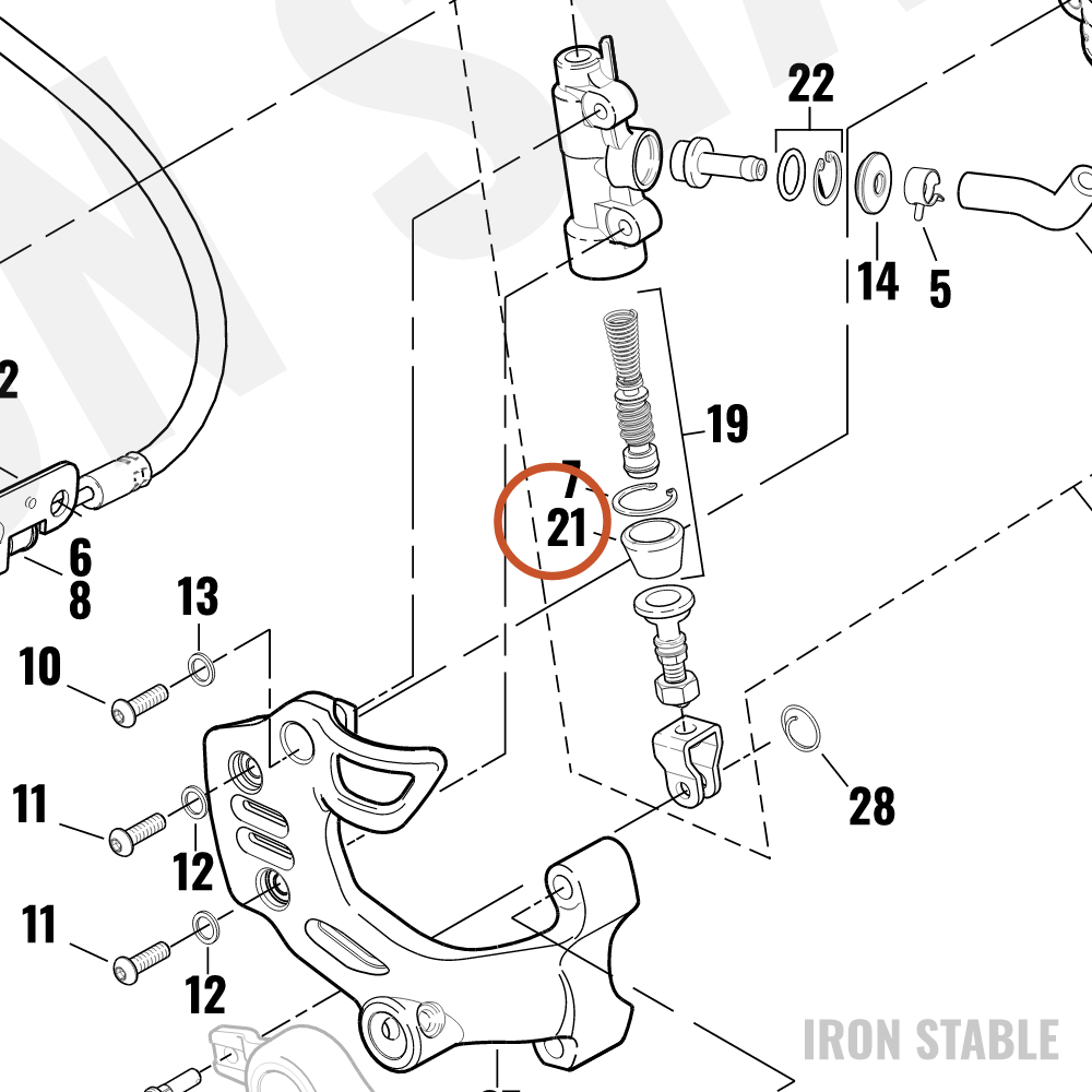 Harley-Davidson Boot, Rear Master Cylinder
