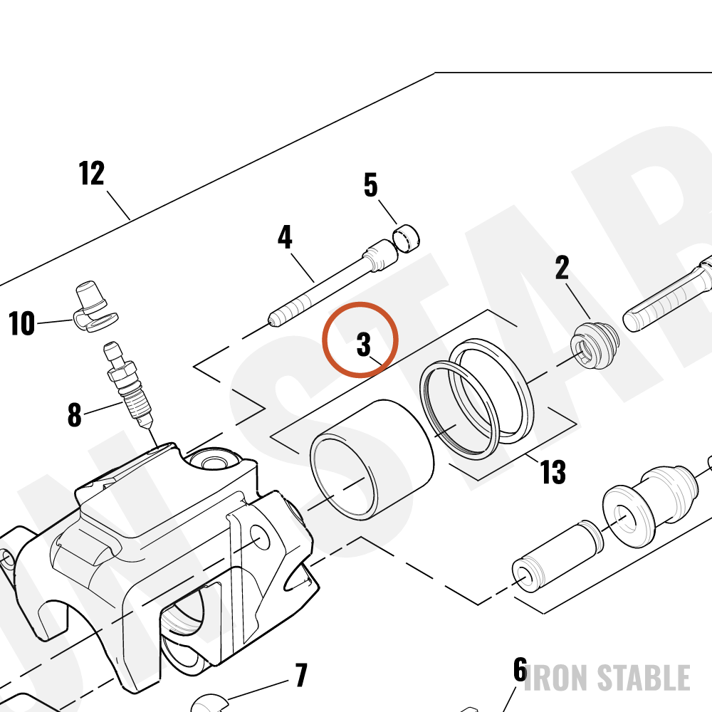 Harley-Davidson Piston Kit, Rear Caliper