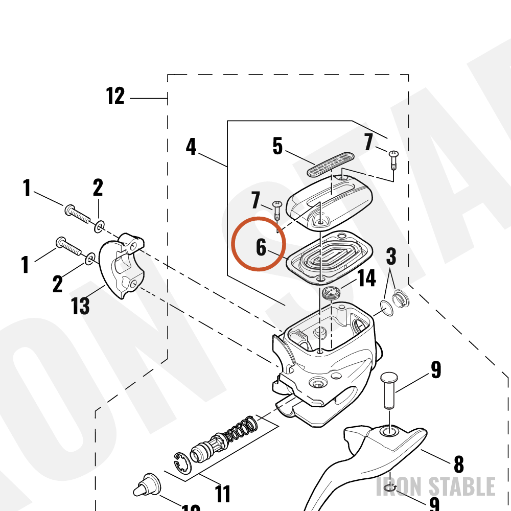 Harley-Davidson Gasket, Cover/Master Cyl