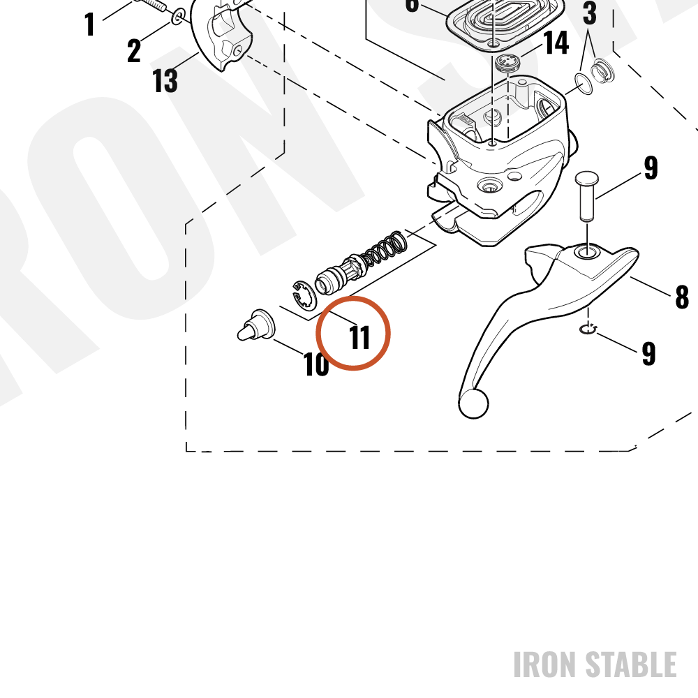 Harley-Davidson Master Cyl Repair Kit, Front, To