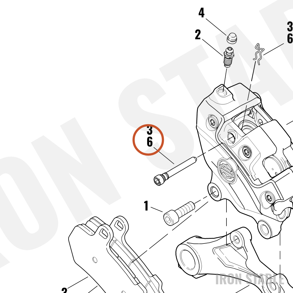 Harley-Davidson Kit-Pad Pin, Rr Caliper, Touring