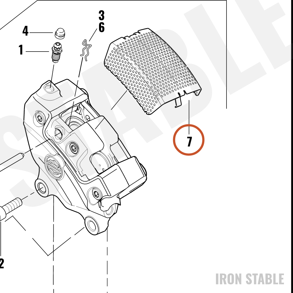 Harley-Davidson Caliper Cover, Rear