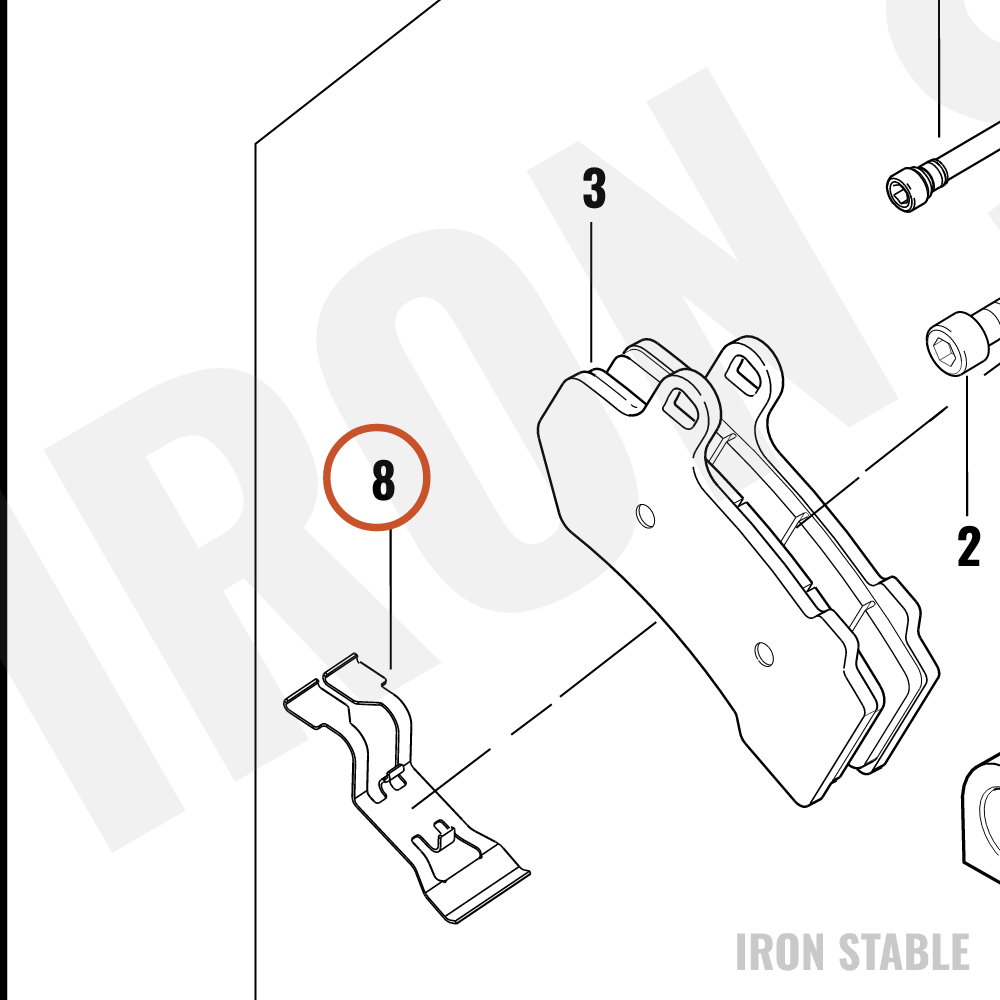 Harley-Davidson Pad Spring, Rr Caliper
