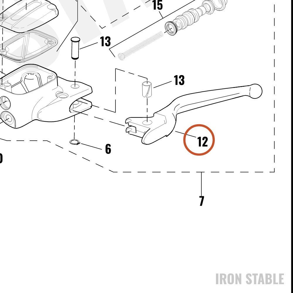 Harley-Davidson Kit Clutch Lever, Pol'shd/Vrsc