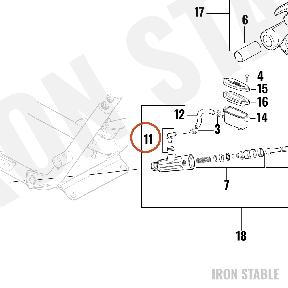 Harley-Davidson Kit Reservoir Port