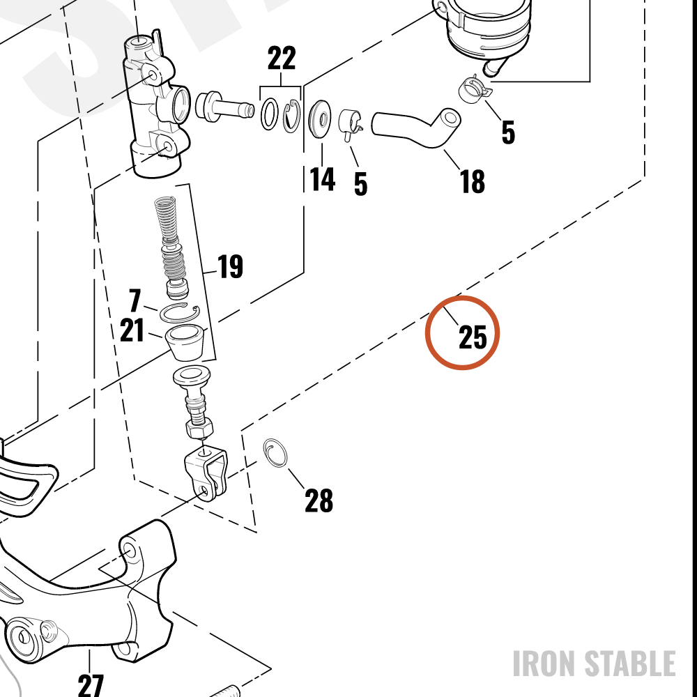 Harley-Davidson Master Cyl Assembly, Rr
