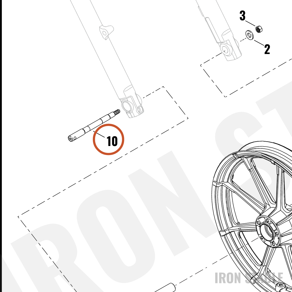Harley-Davidson Axle, Fr, X