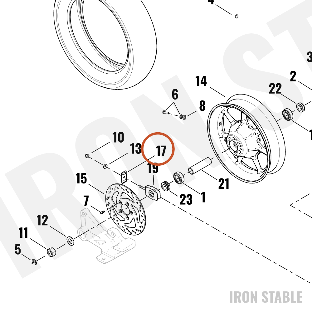 Harley-Davidson Plate, Rr Axle Adjuster