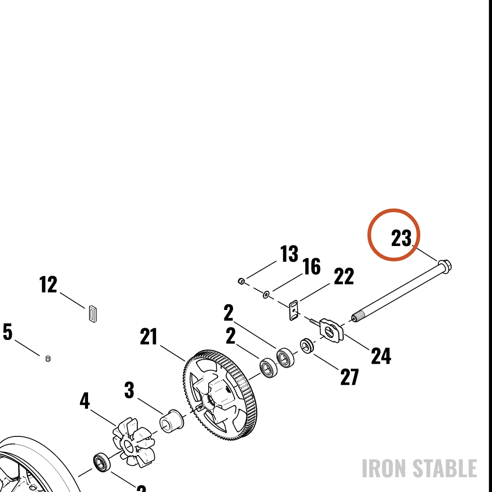 Harley-Davidson Axle, Rr, Solid