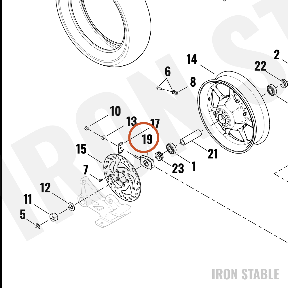 Harley-Davidson Carrier Assembly, Rr Axle Adjuster