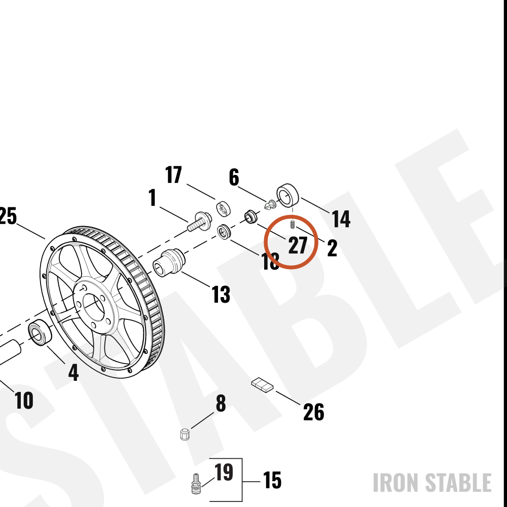 Harley-Davidson Axle Nut, Hex